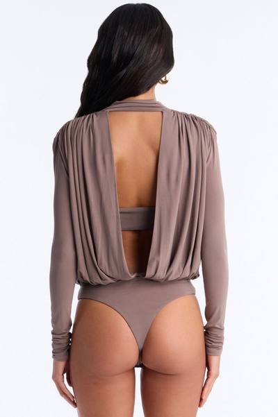 Sexy Baby Long Sleeve Jersey Bodysuit - Taupe