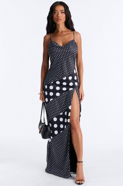 Penny Polka Dot Maxi Dress - Black/White