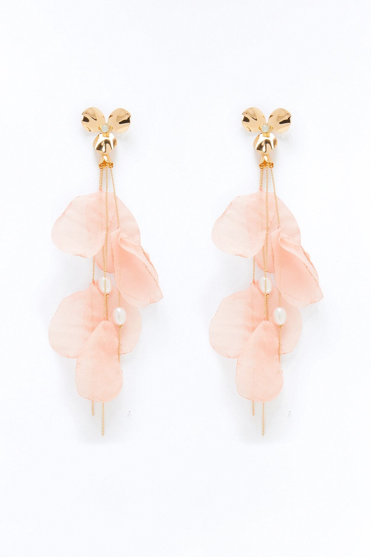 Spring Fever Drop Earrings - Gold/Pink