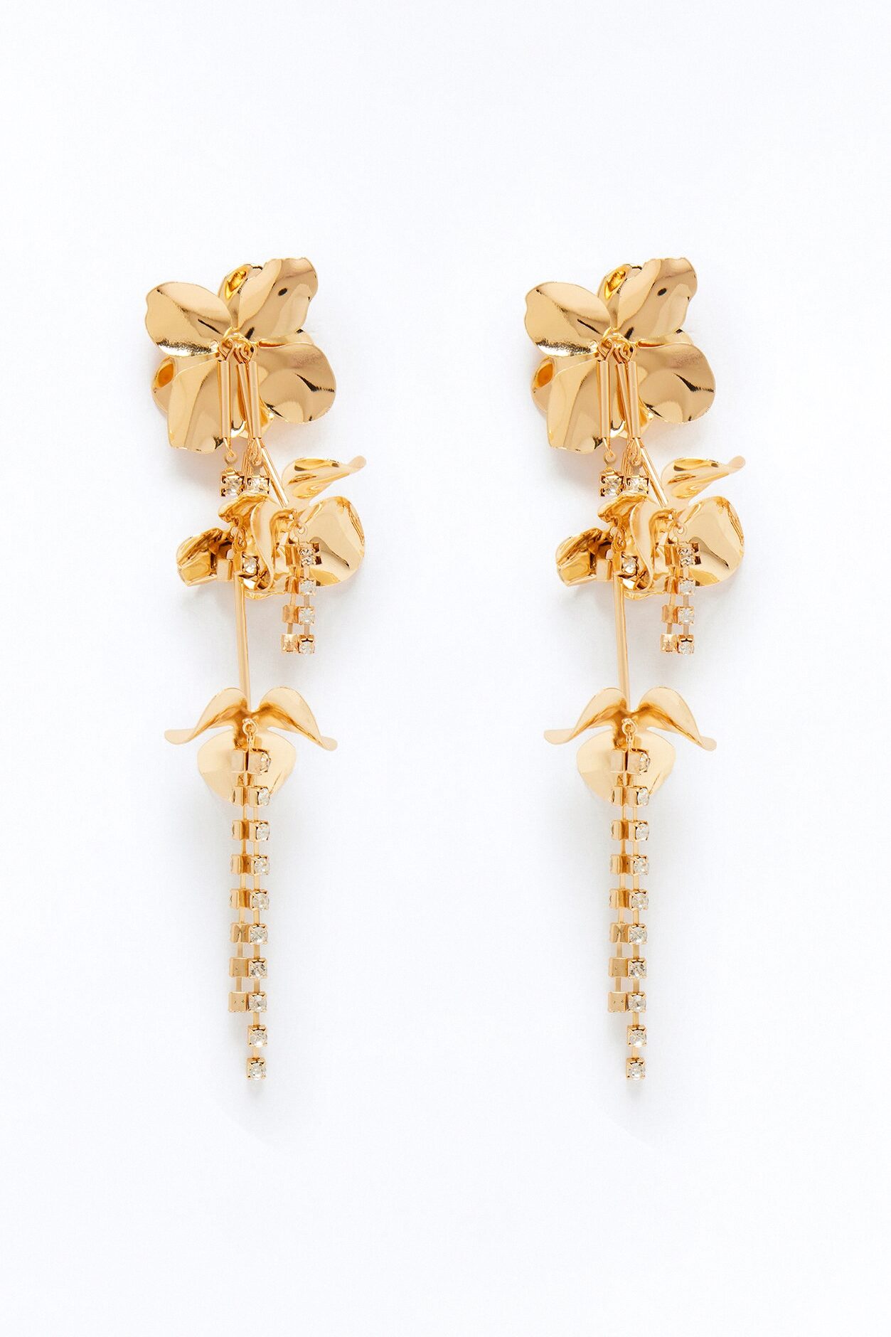 Falling Petals Earrings - Gold