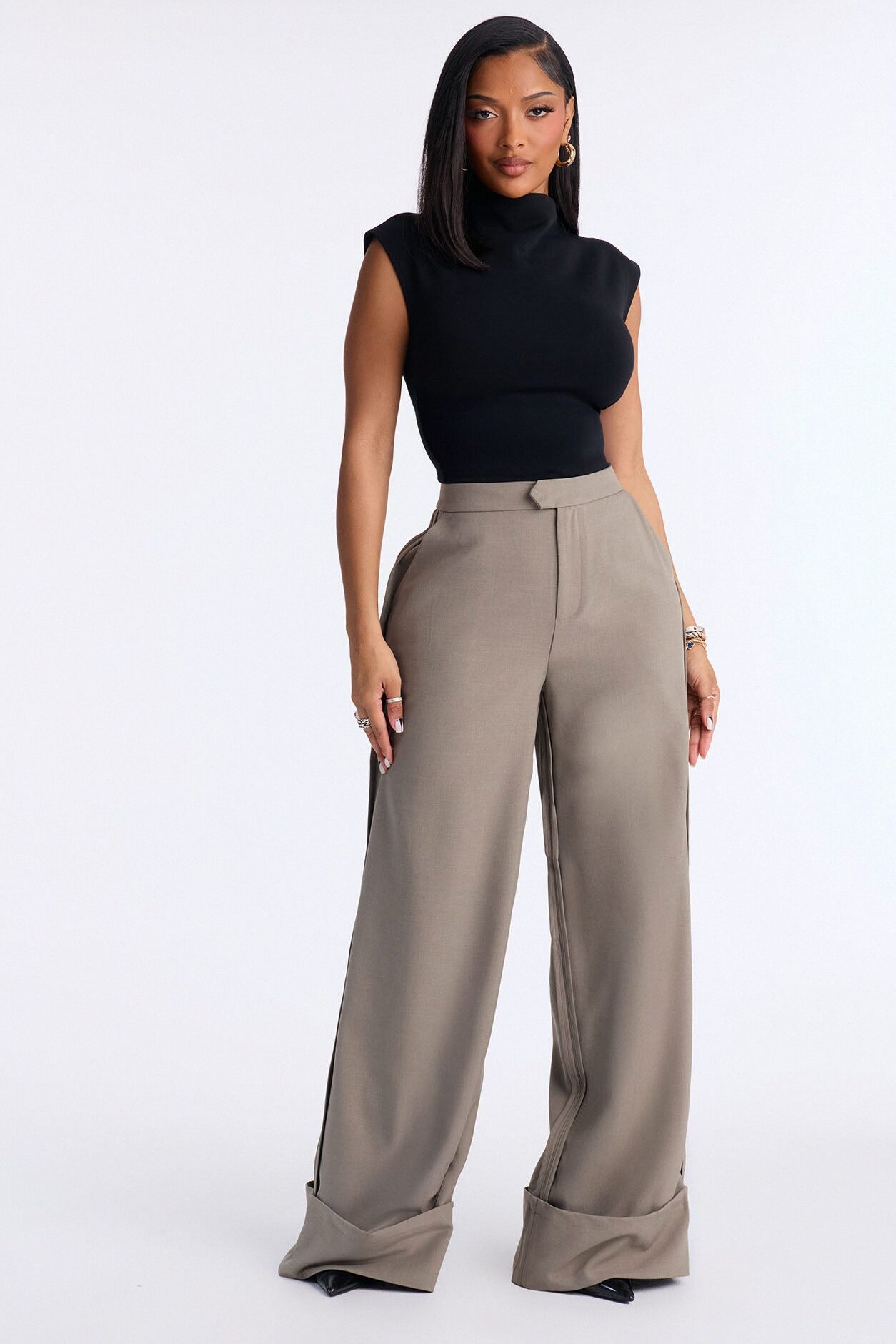 Executive Decisions Cuffed Trouser Pant 32″ - Olive
