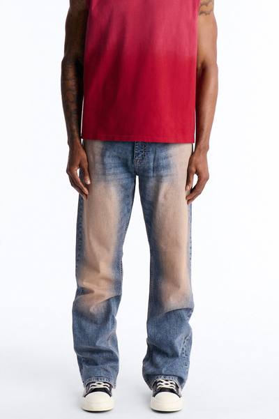 Stacked Slim Flare Easy Going Slit Jean - Medium Blue Wash