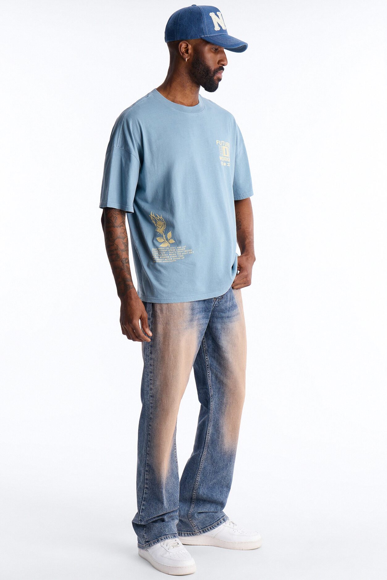 Future Working Boxy Short Sleeve Tee - Indigo