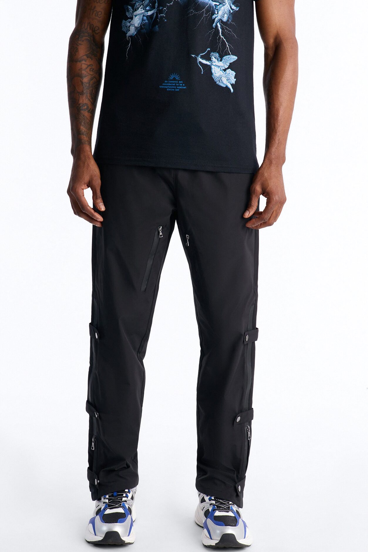 Slim Odyssey Multi Strap Pant - Black