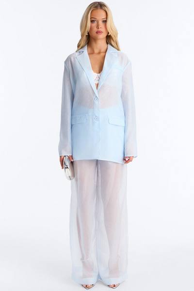 Blossom Organza Trousers - Light Blue