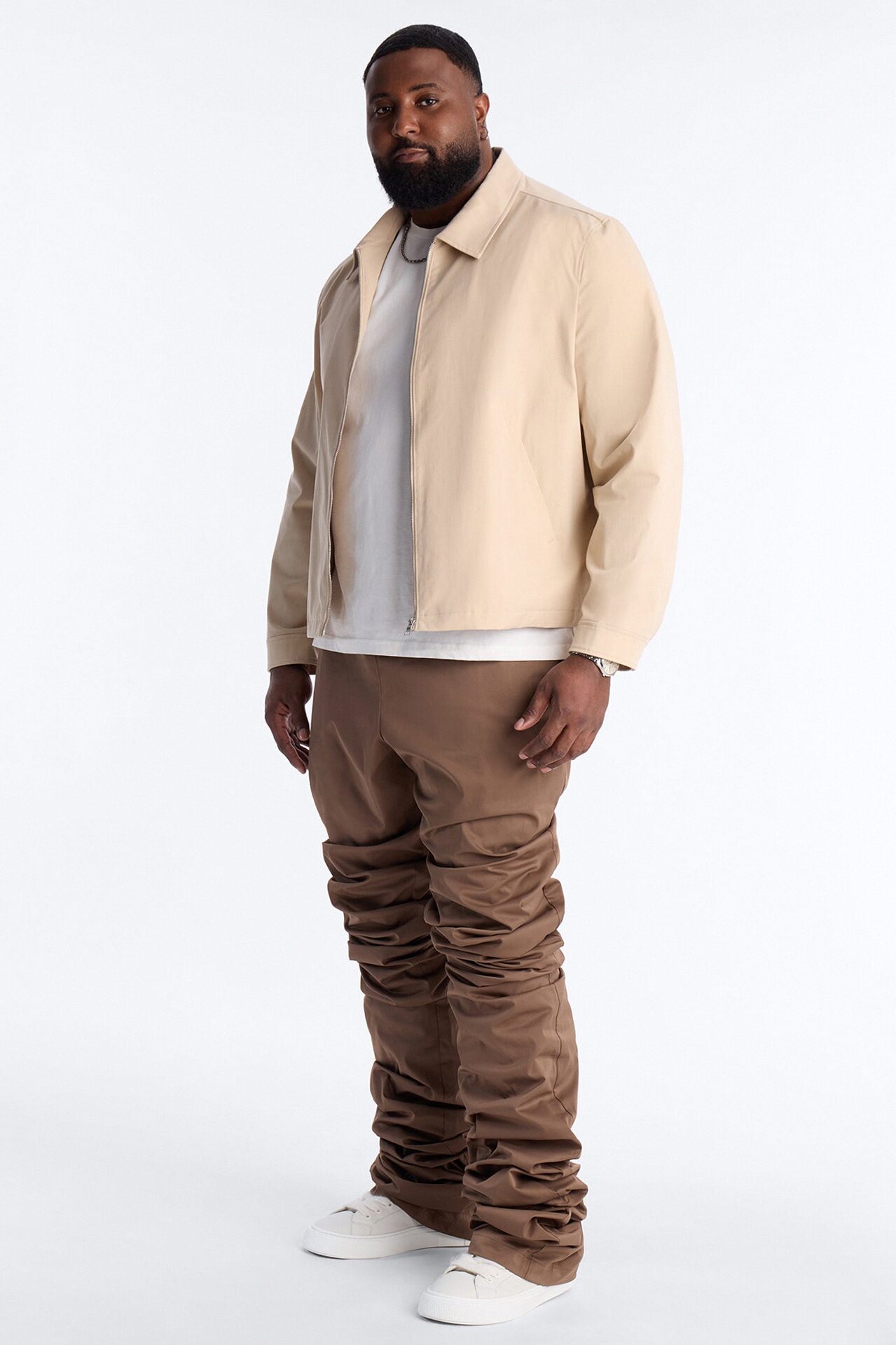 Slim Ultra Stacked Colorblock Pant - Brown
