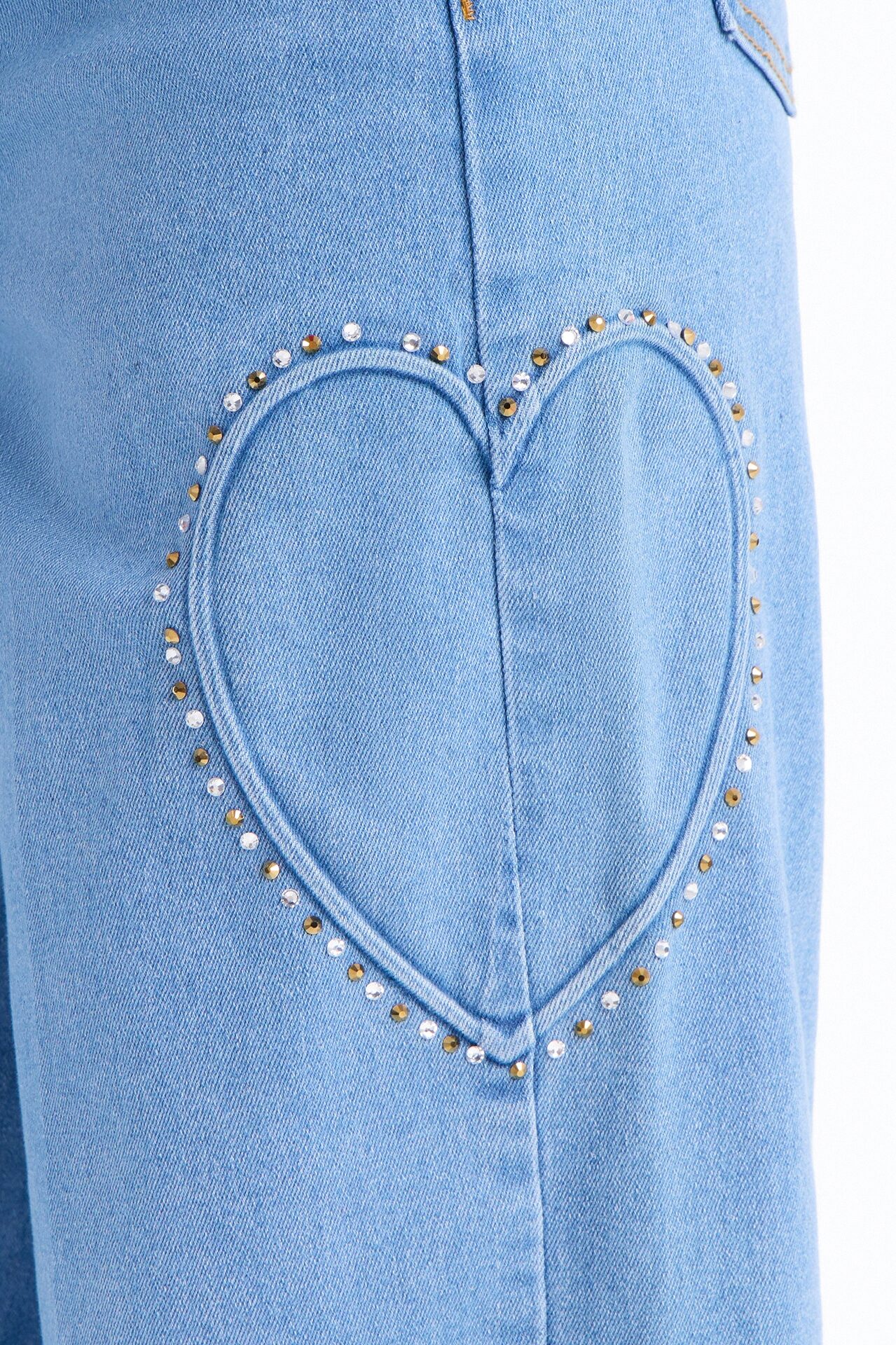 Mini Heart Of Mind Wide Leg Jeans - Medium Wash