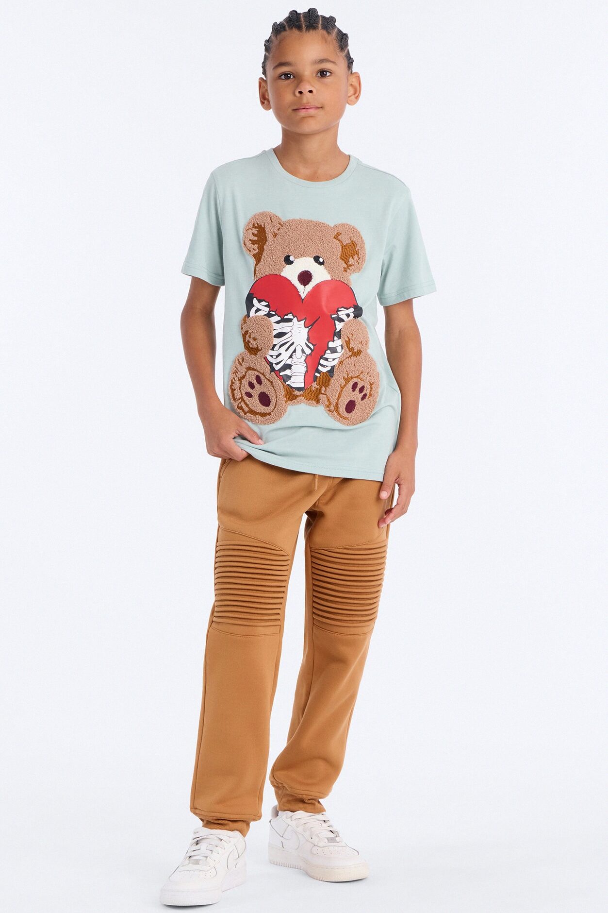 Mini Got My Heart Jogger Pant Set - Green/combo
