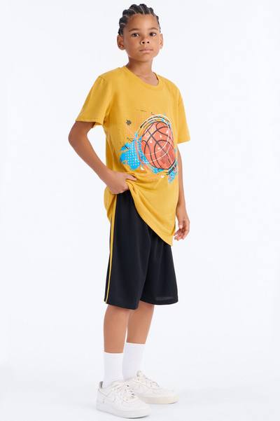 Mini Keep On Ballin' Short Set - Yellow/combo