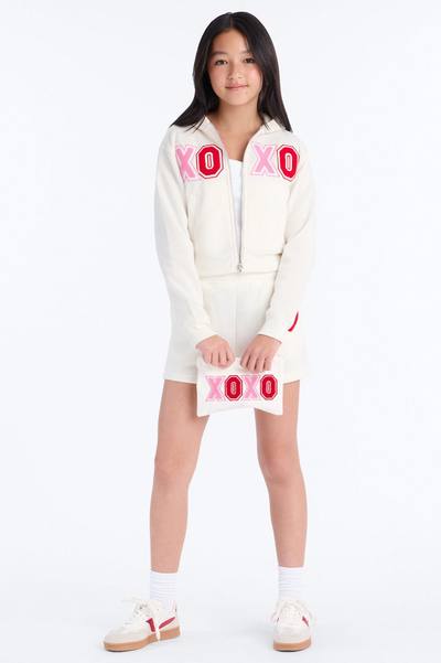Mini Kisses And Hugs Short Set - Cream