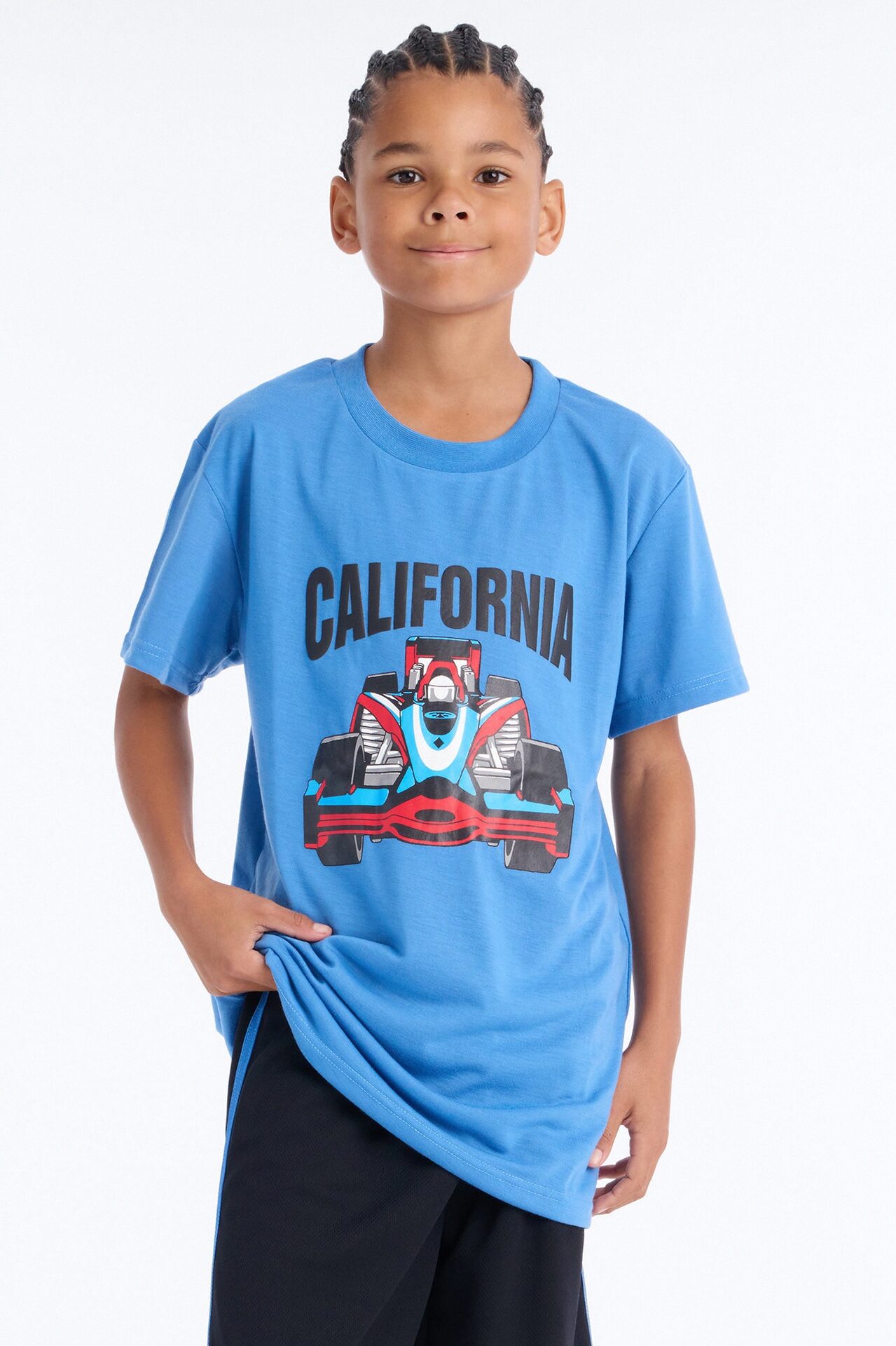 Mini California Racing Short Set - Blue/combo
