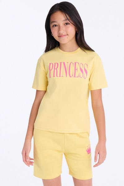 Family Goals Mini Princess Short Set - Yellow