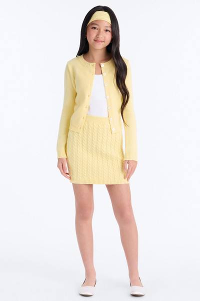 Mini Karmen Sweater 3 Piece Skirt Set - Yellow