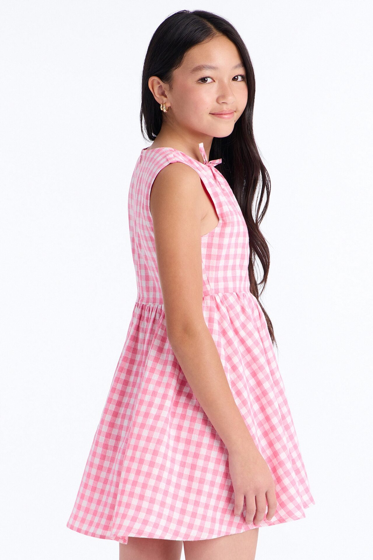 Mini What Matters Most Gingham Dress - Pink/combo