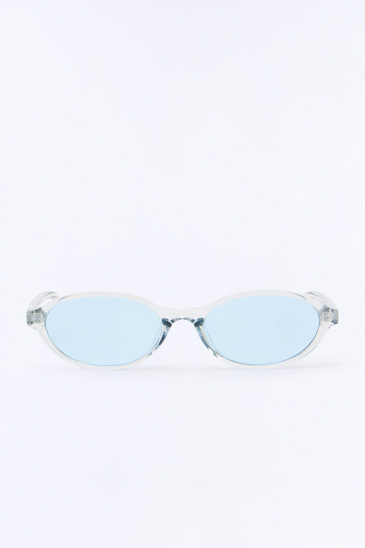 Cheeky Smile Round Sunglasses - Clear/Blue