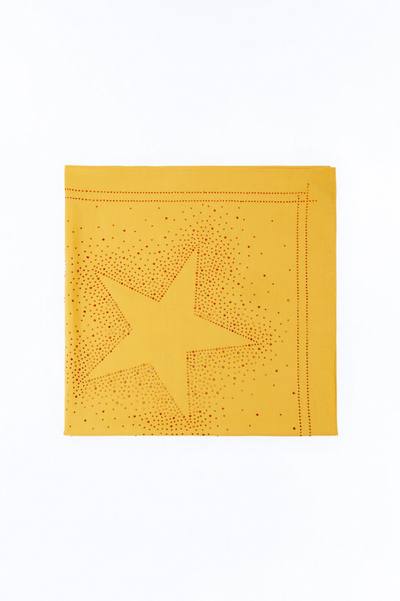 Rhinestone Star Graphic Large Bandana - Yellow