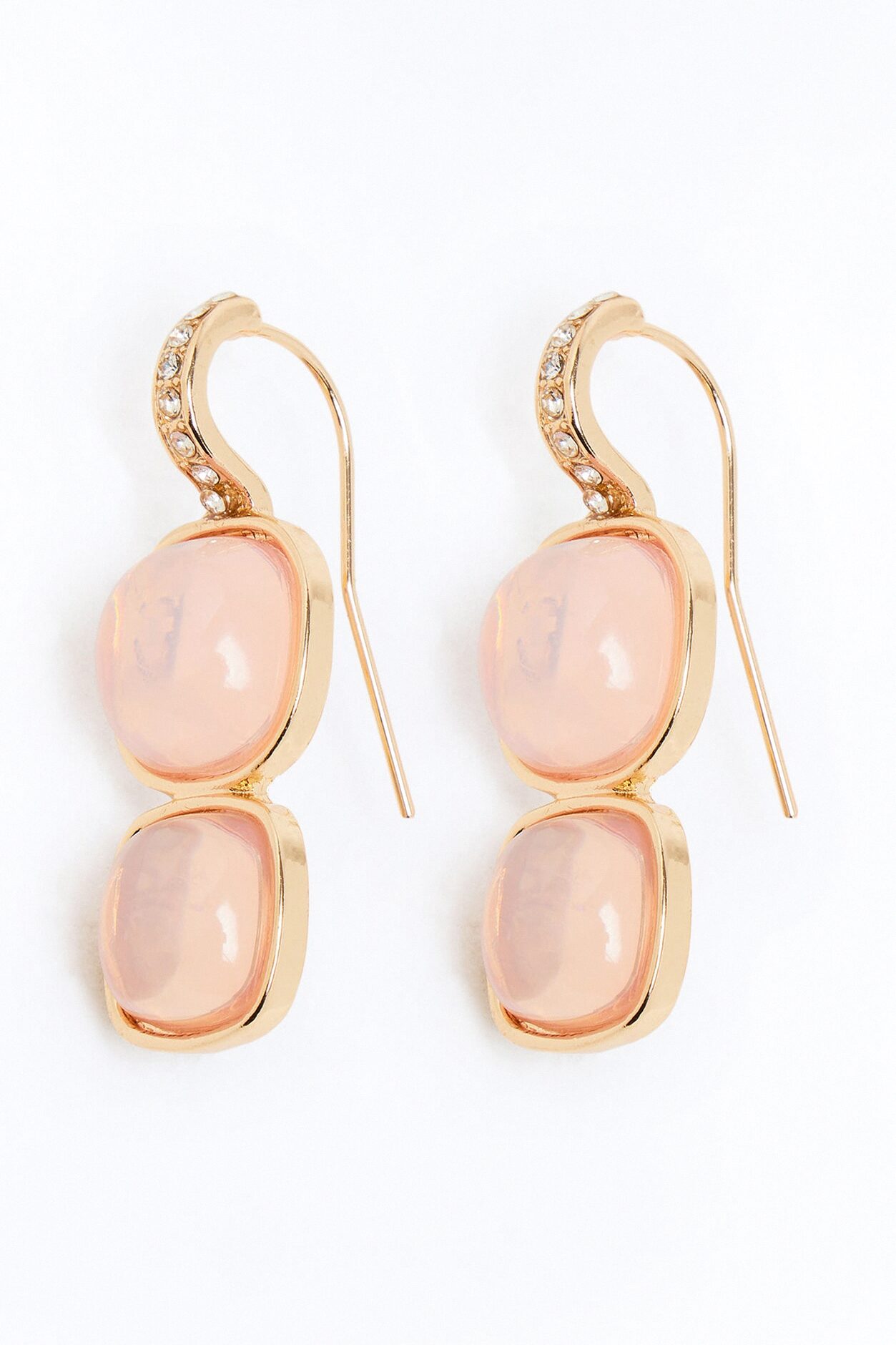 Ocean Jewels Drop Earrings - Gold/Pink
