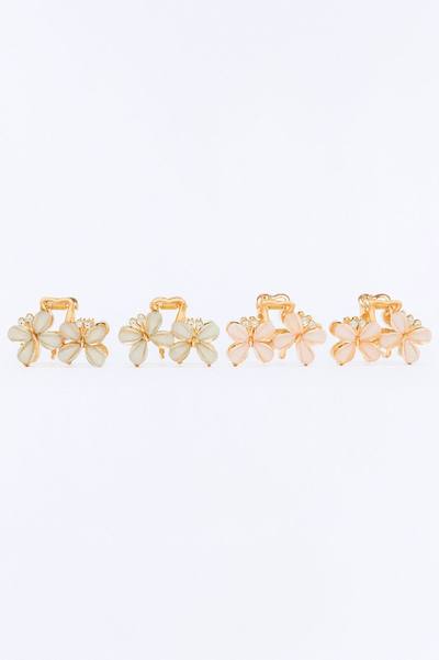 Giving Me Butterflies 4 Piece Hair Clip Set - Gold/combo