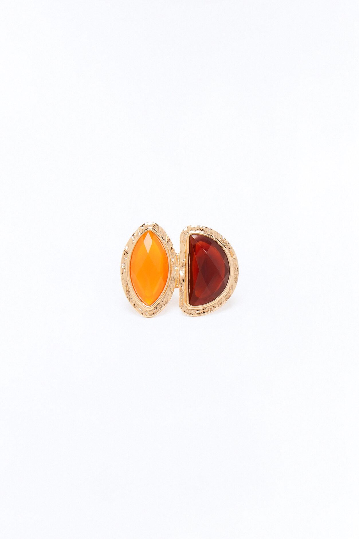 Paradise Is Waiting Statement Ring - Gold/Brown