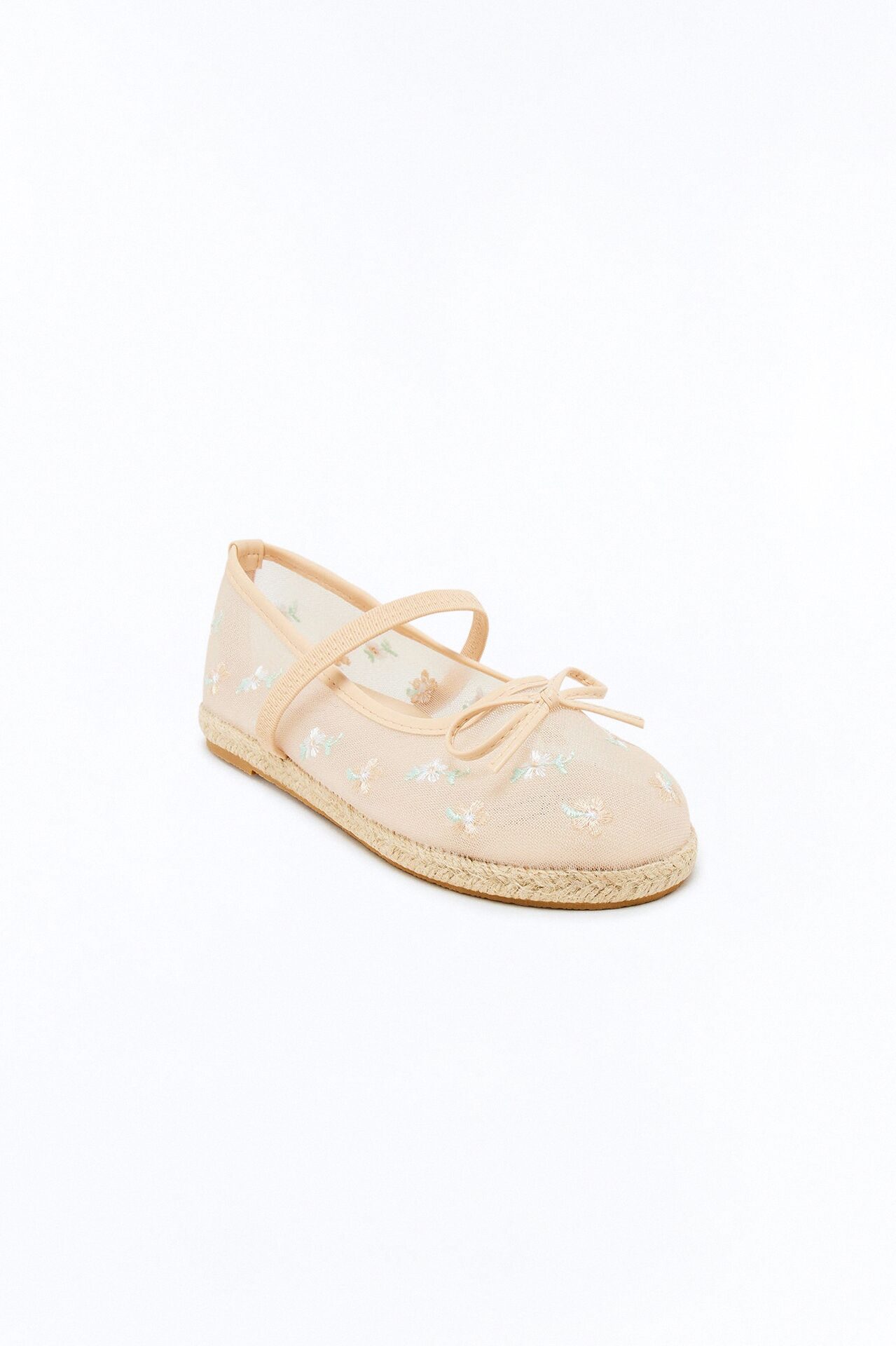 Mini Delilah Mesh Espadrilles - Beige