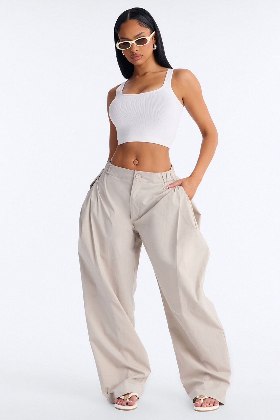 Slick Moves Only Windbreaker Barrel Pant 31″ - Grey