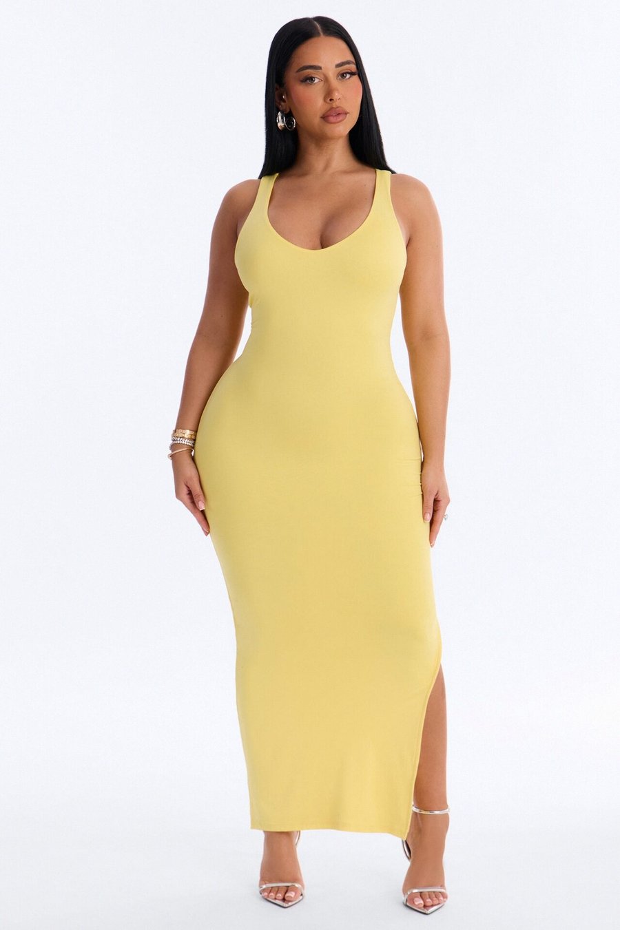 Bailey Double Lined Maxi Dress - Yellow