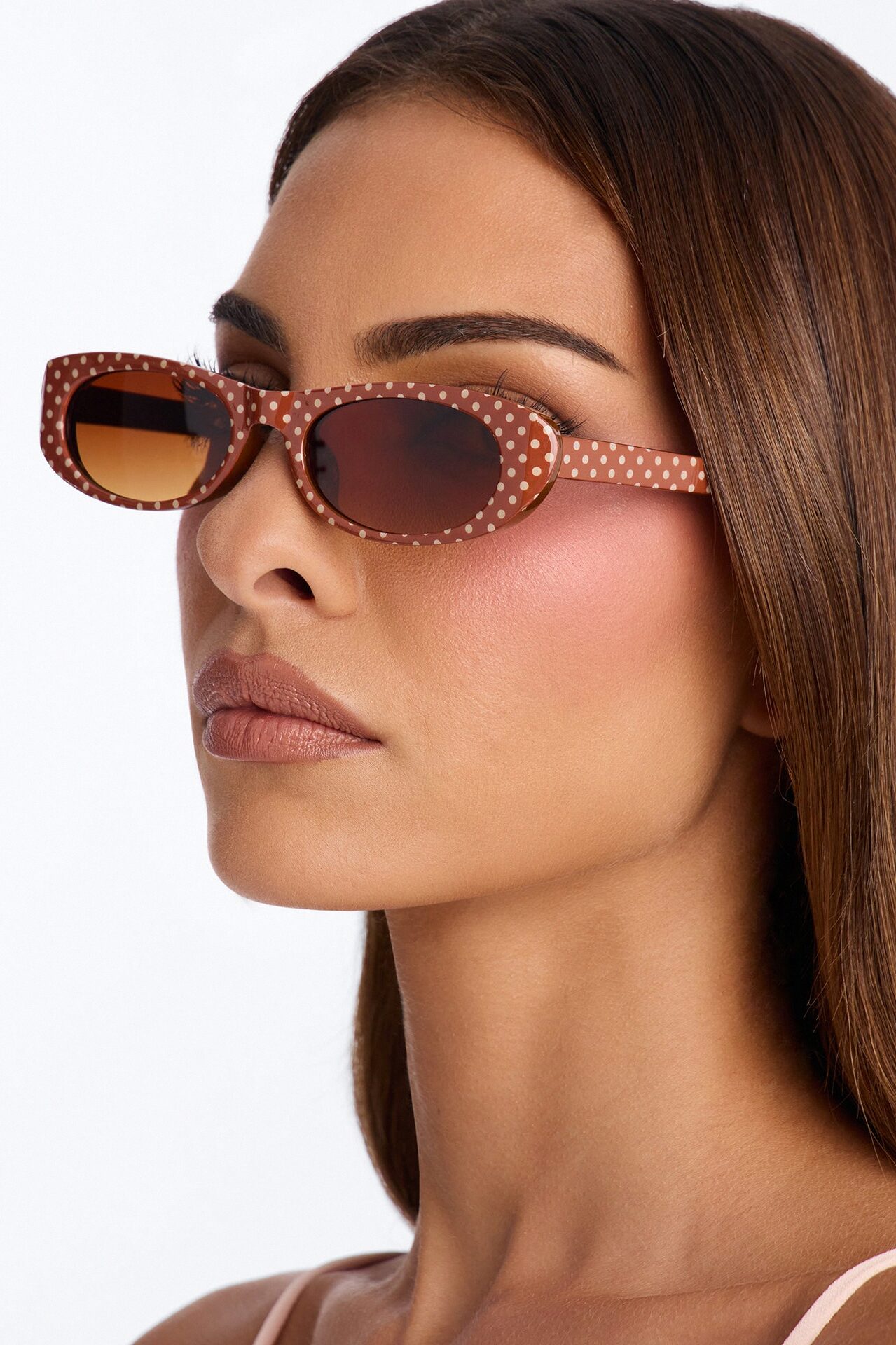 Huda Cat Eye Sunglasses - Brown/combo