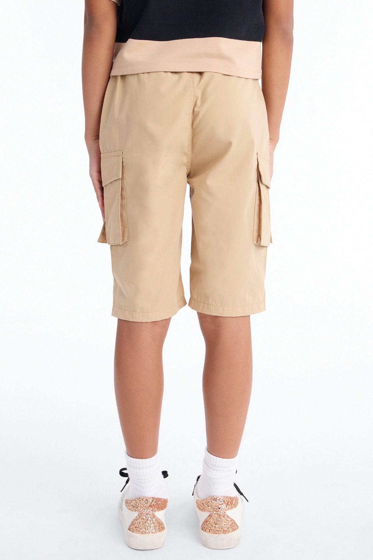 Mini Victoria Cargo Bermuda Shorts - Khaki