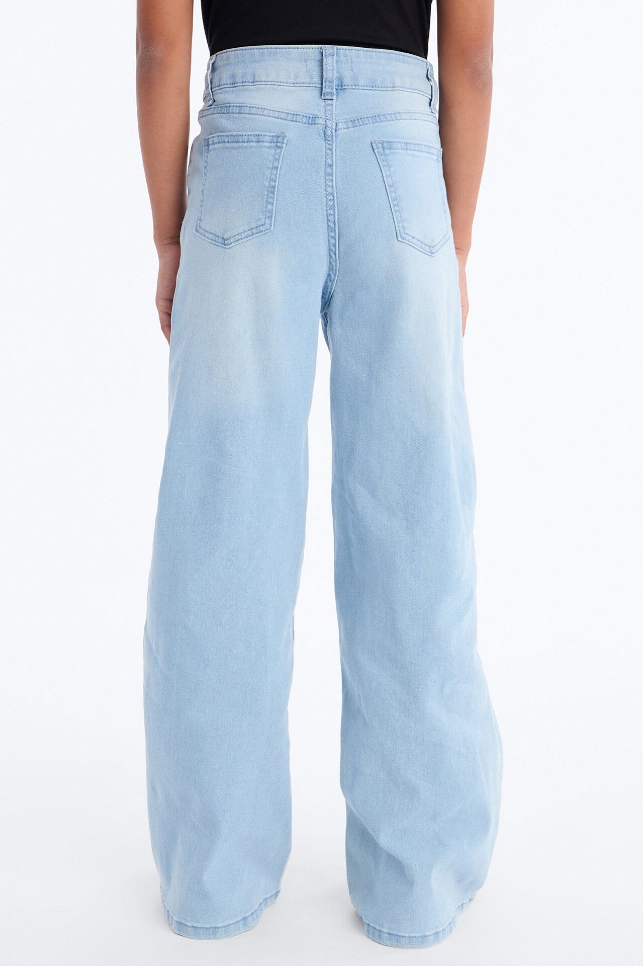 Mini Smiling At You Wide Leg Jeans - Light Wash