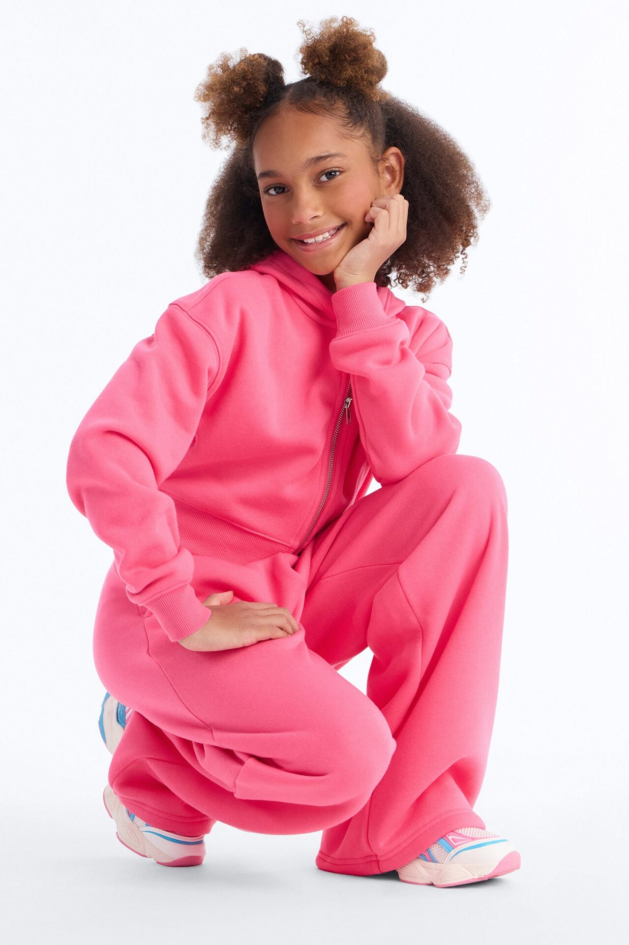 Mini Tell Me More Sportscore Zip Hoodie - Hot Pink