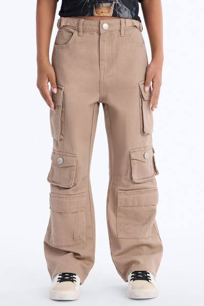 Mini Count On It Straight Leg Cargo Pant - Khaki