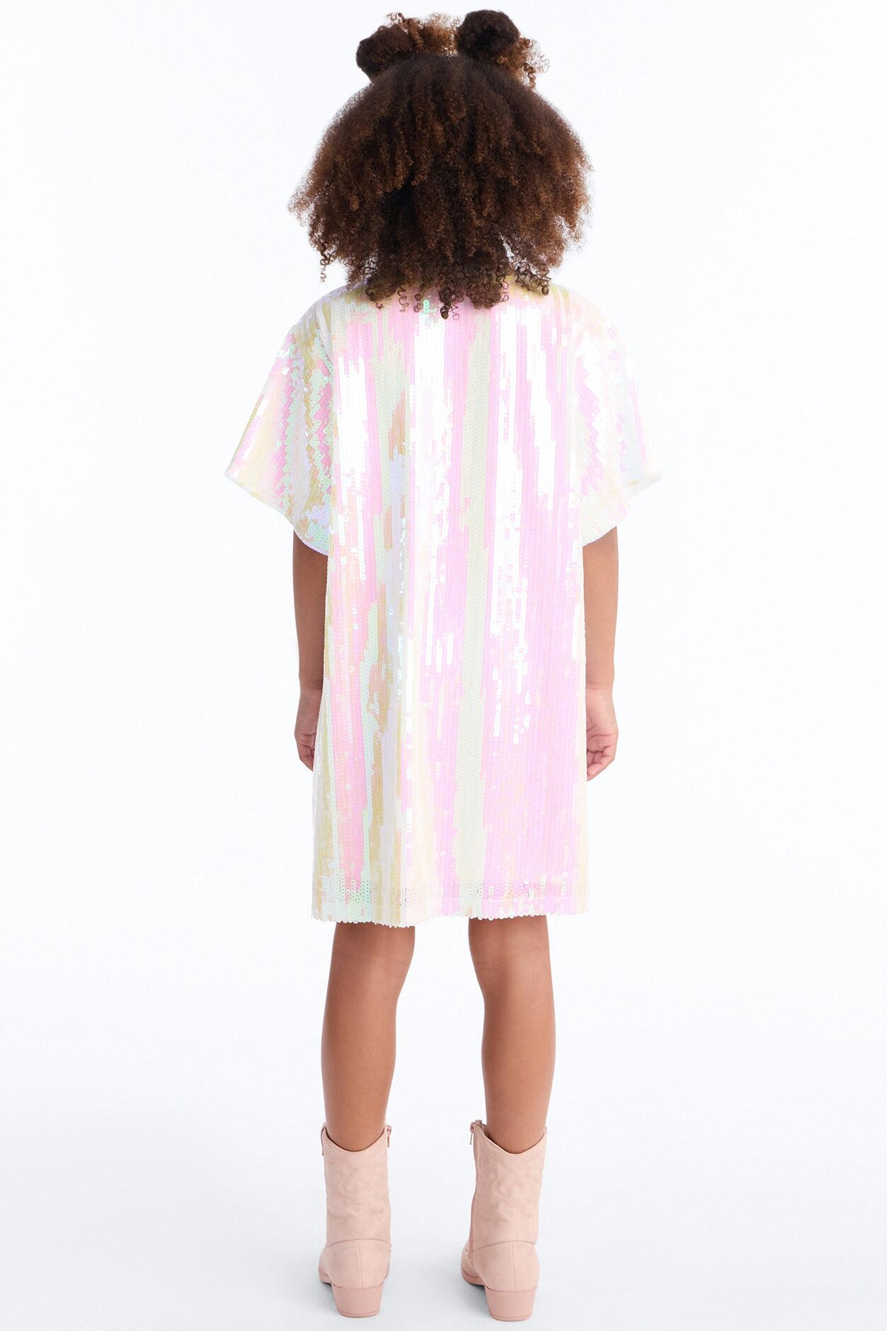 Mini Always The Birthday Queen Sequin Shirt Dress - White