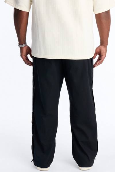 Straight Print Hint Studded Pant - Black
