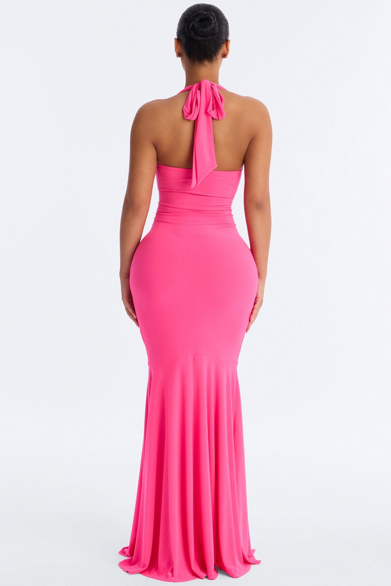 Arabella Cut Out Maxi Dress - Neon Pink