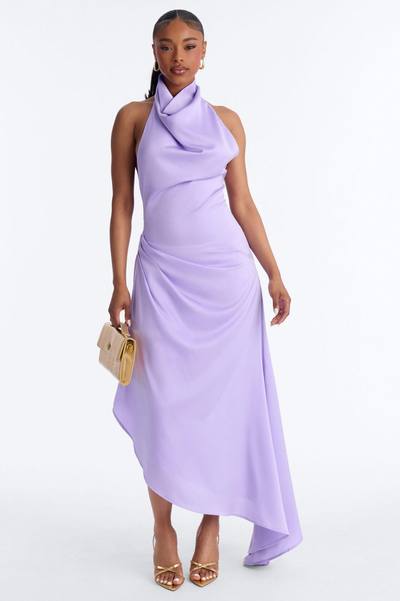 Stella Sleeveless Satin Maxi Dress - Lilac