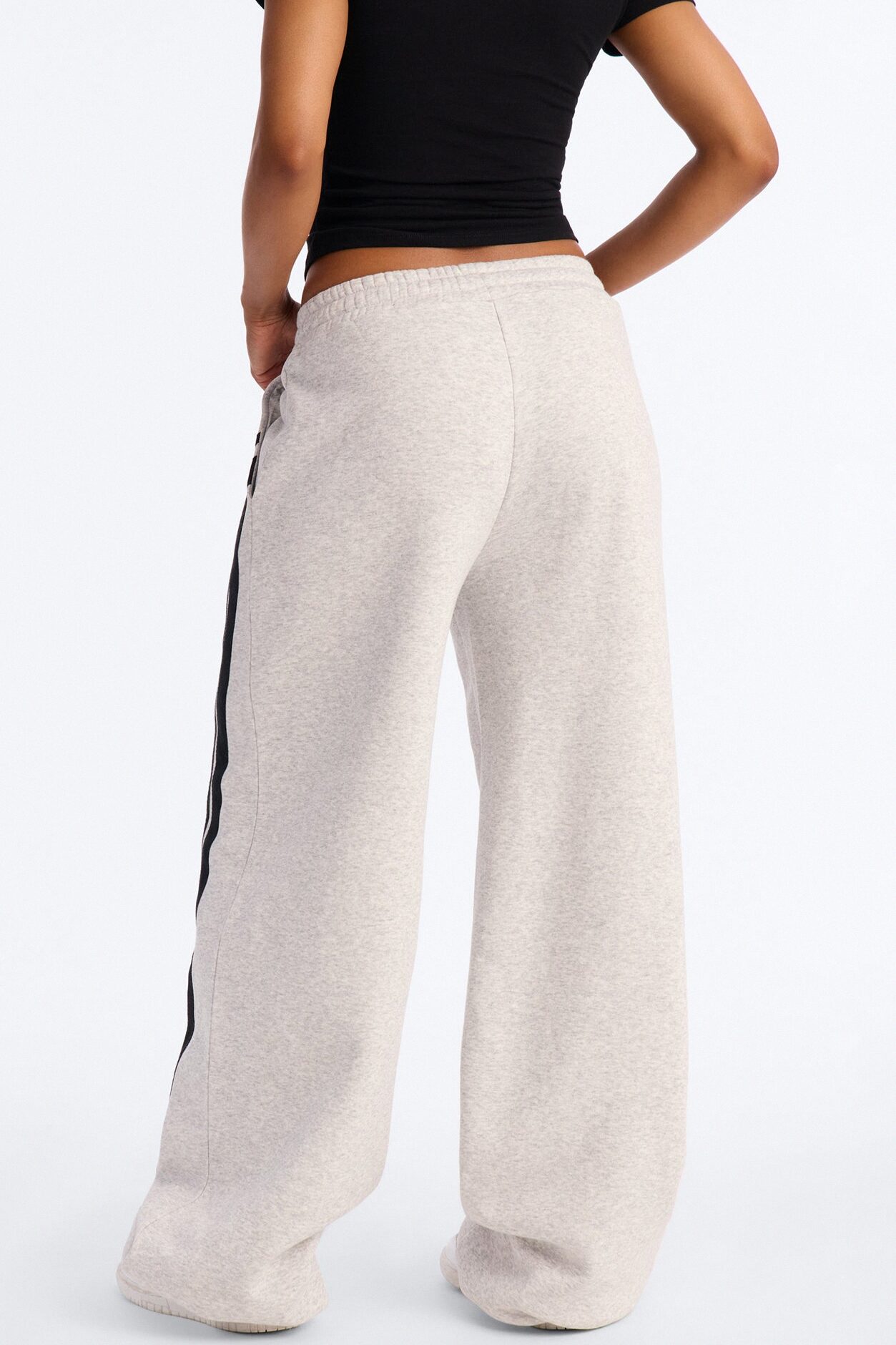 Jorden Fleece Wide Leg Lounge Pant - Heather Grey