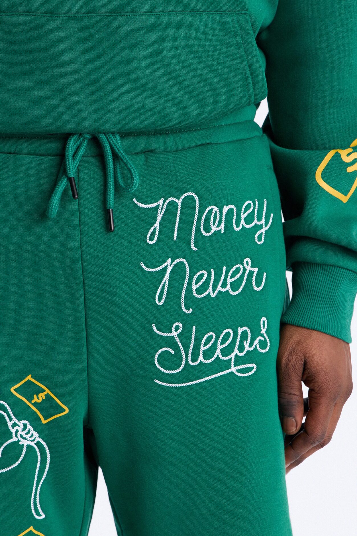 Paper Chasers Chain Stitch Sweatshorts - Green