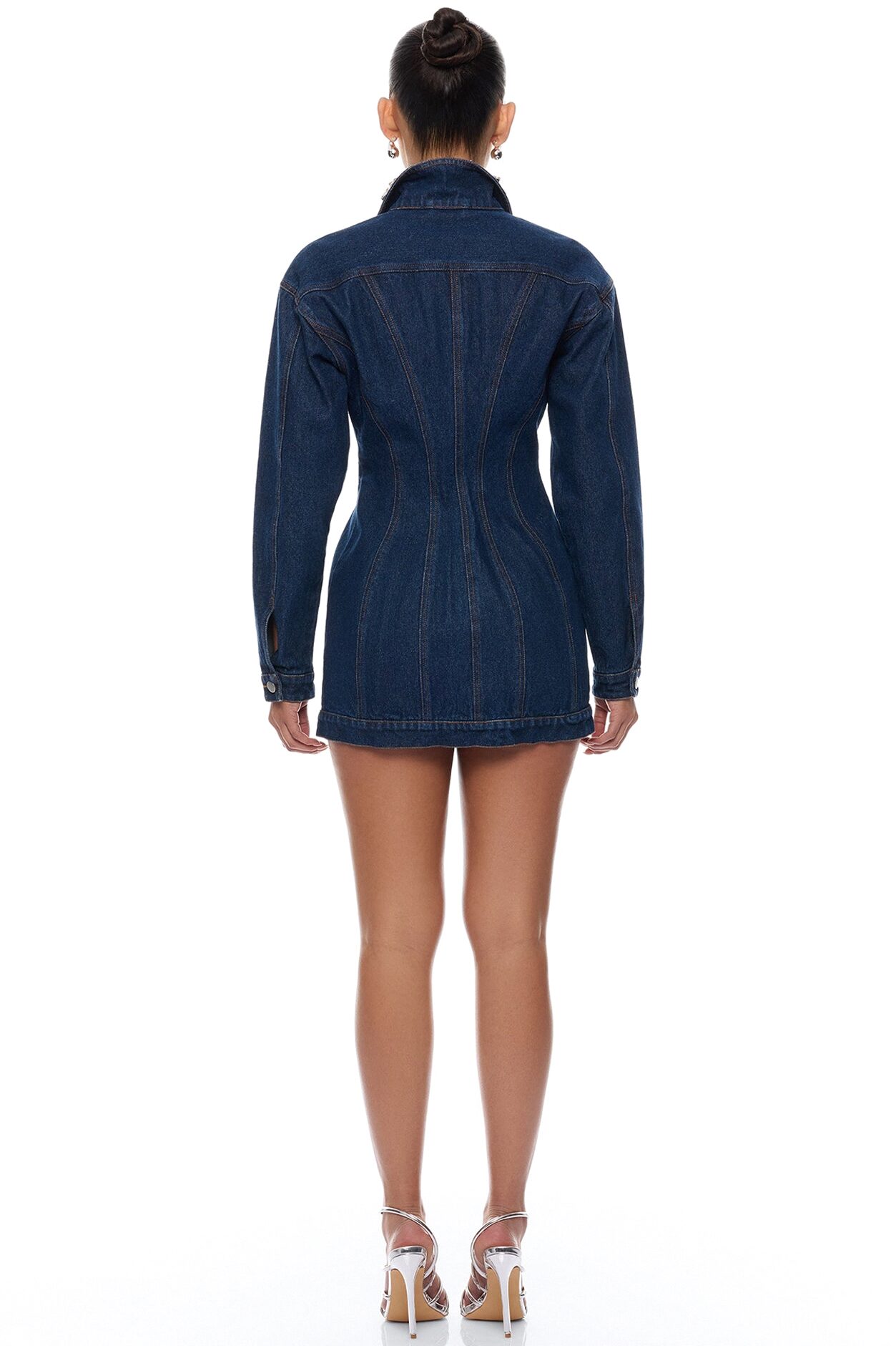 Eye Candy Denim Mini Dress - Dark Wash