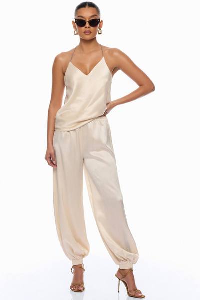Nicolette Satin Balloon Pant - Champagne