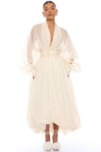 Muse Energy Taffeta Maxi Dress - Cream