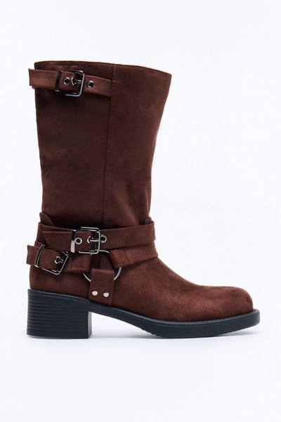 Mavis Moto Boot - Chocolate