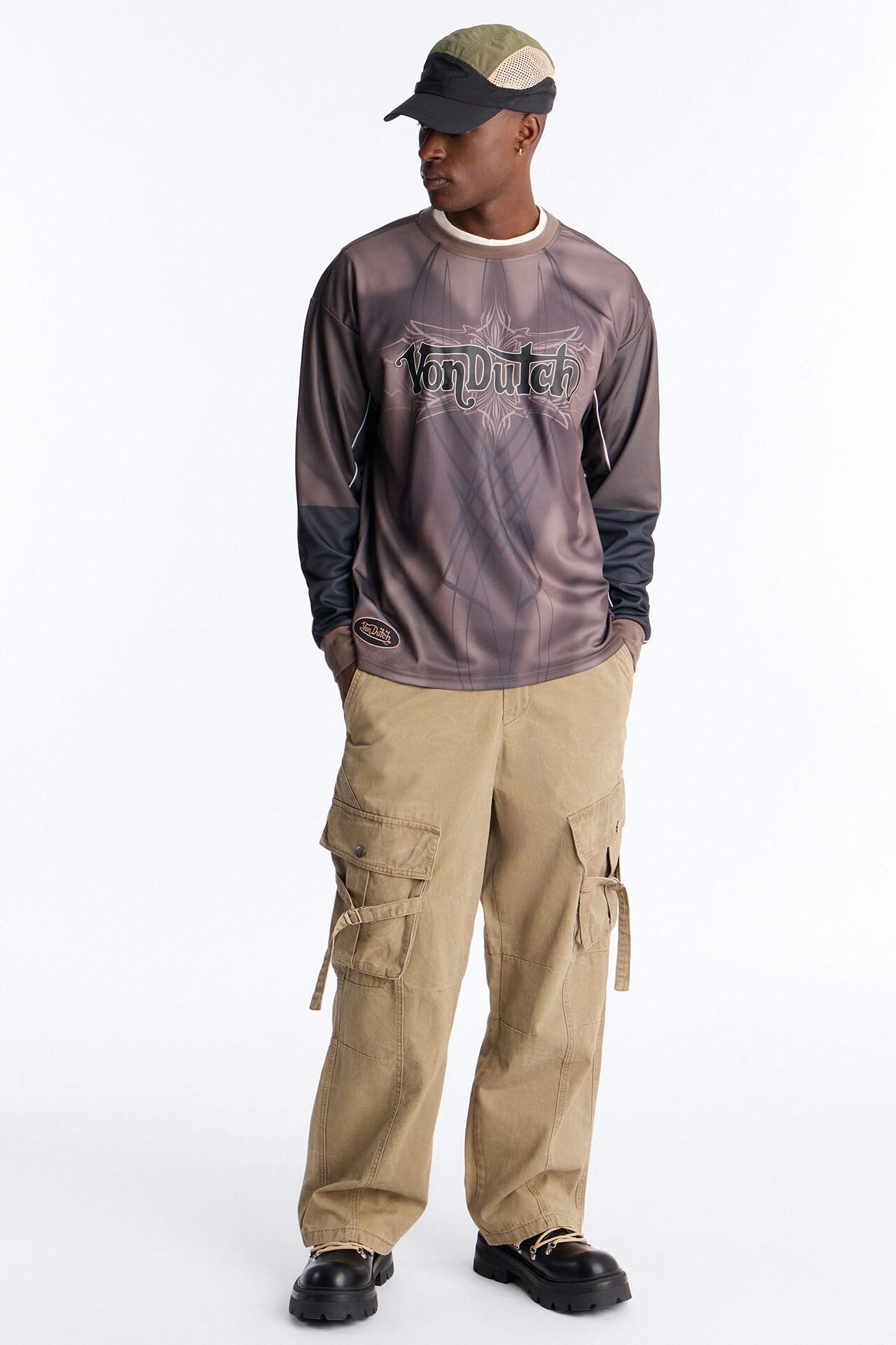 Von Dutch Ember Fade Jersey - Brown