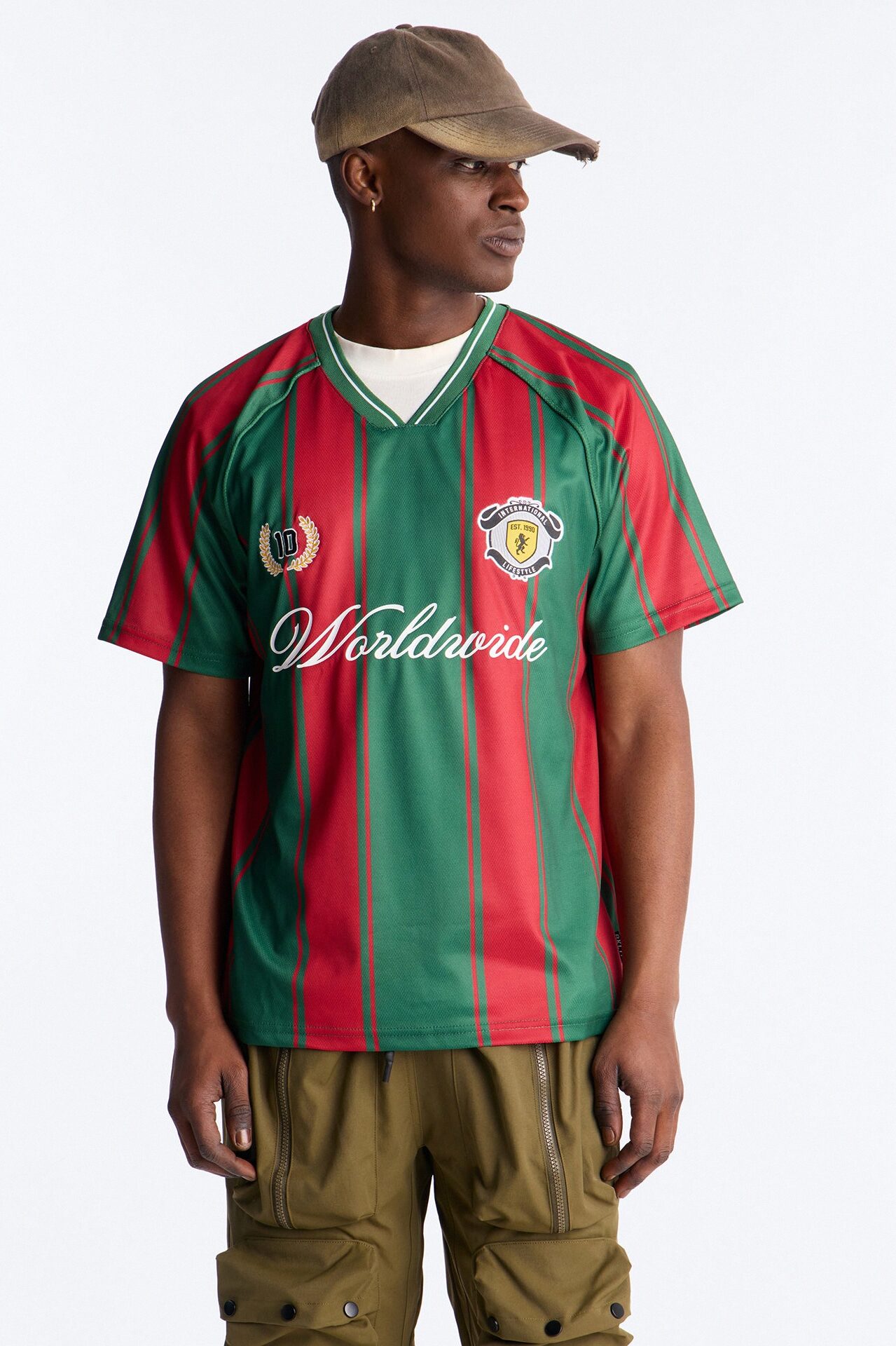 International Lifestyle Worldwide Patch Soccer Jersey - Green/combo