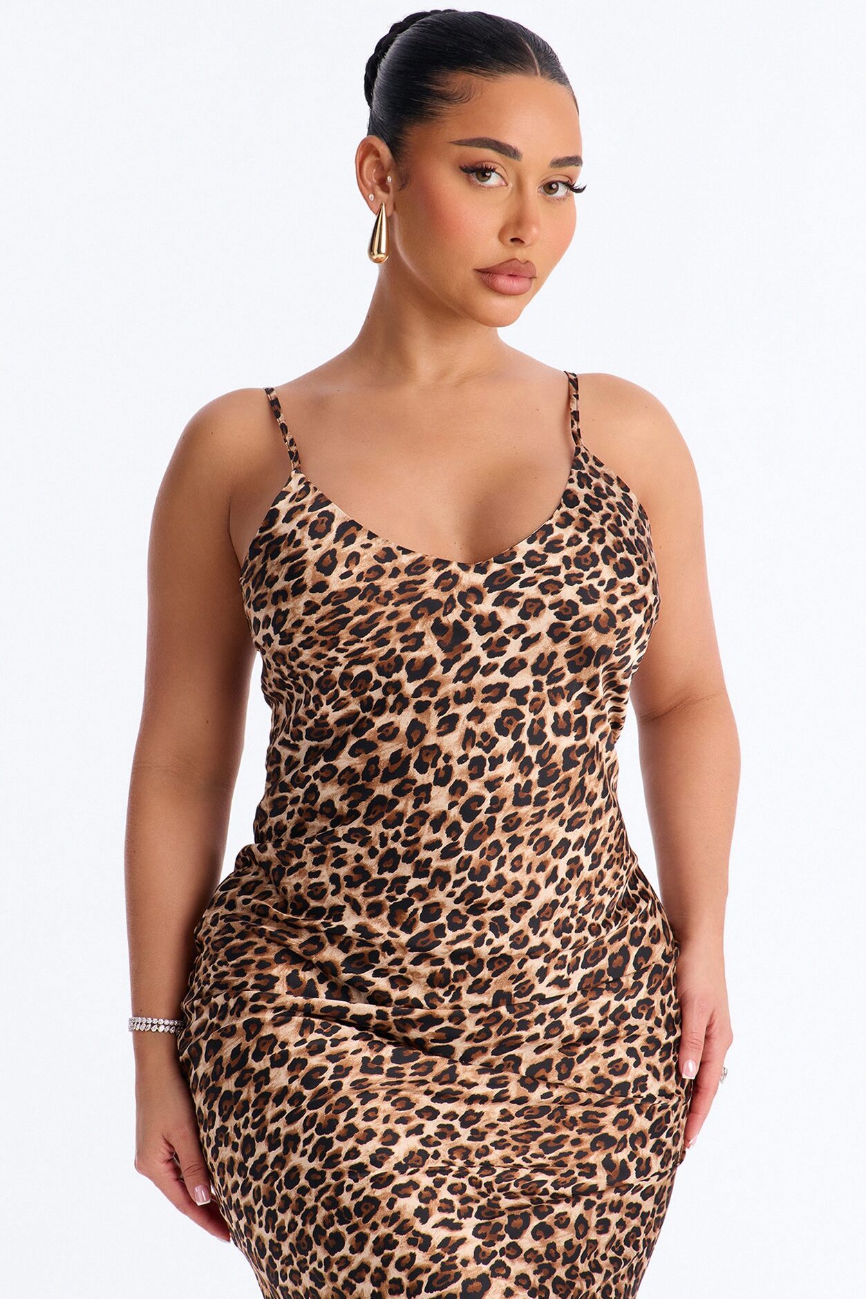 Thalia Leopard Midi Dress - Leopard