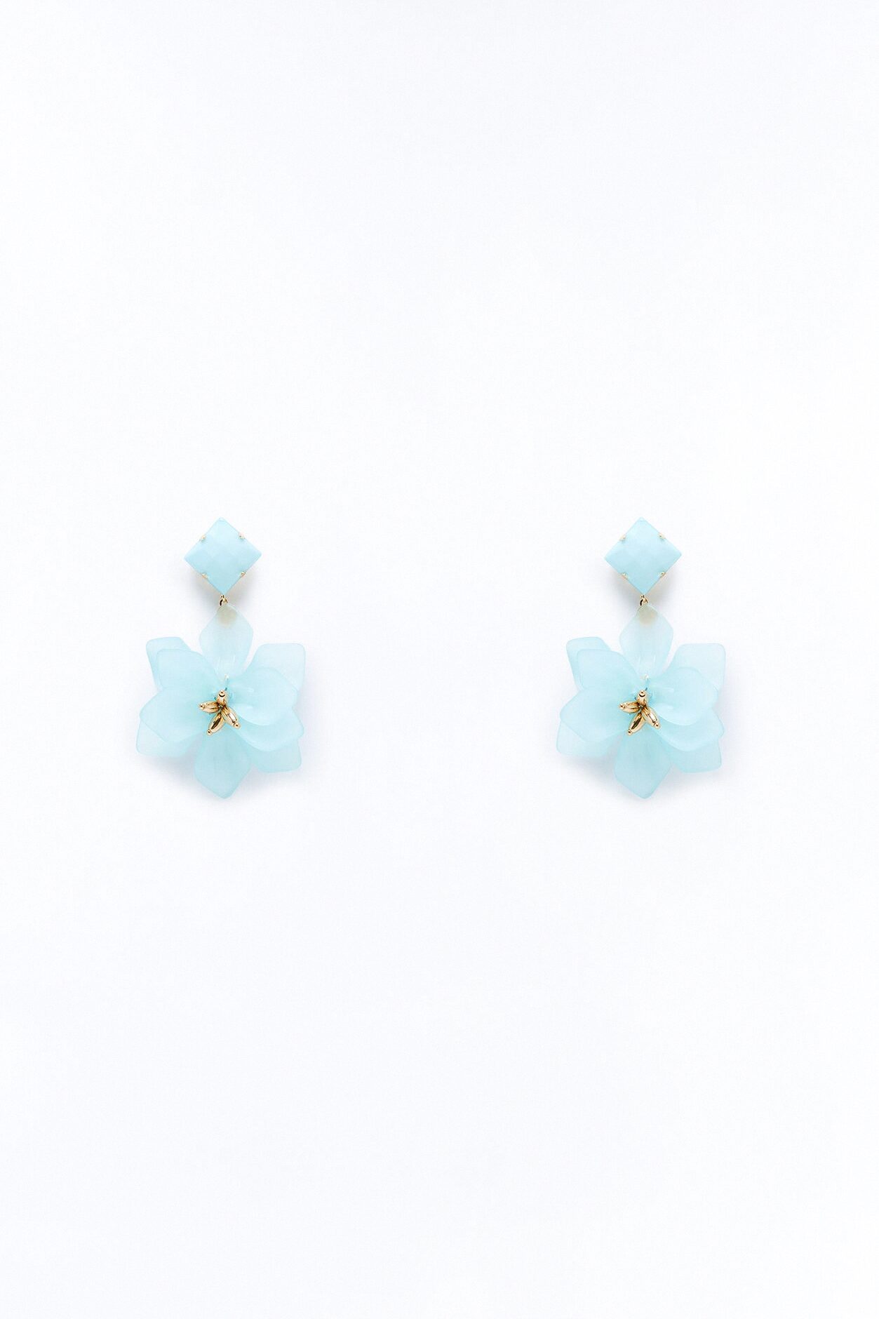Maribelle Floral Drop Earrings - Blue