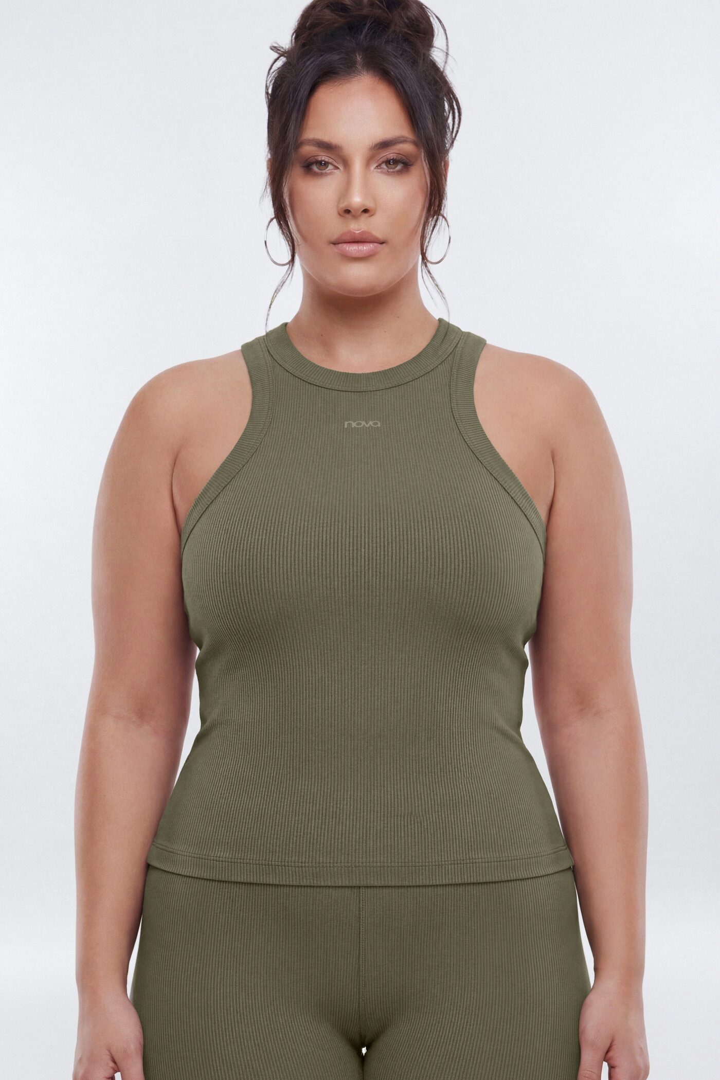 SeamlessLift™ Active Double Racer Tank - Moss
