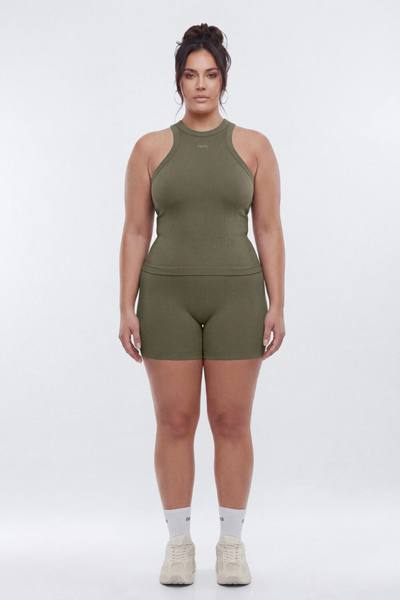 SeamlessLift™ Active Double Racer Tank - Moss