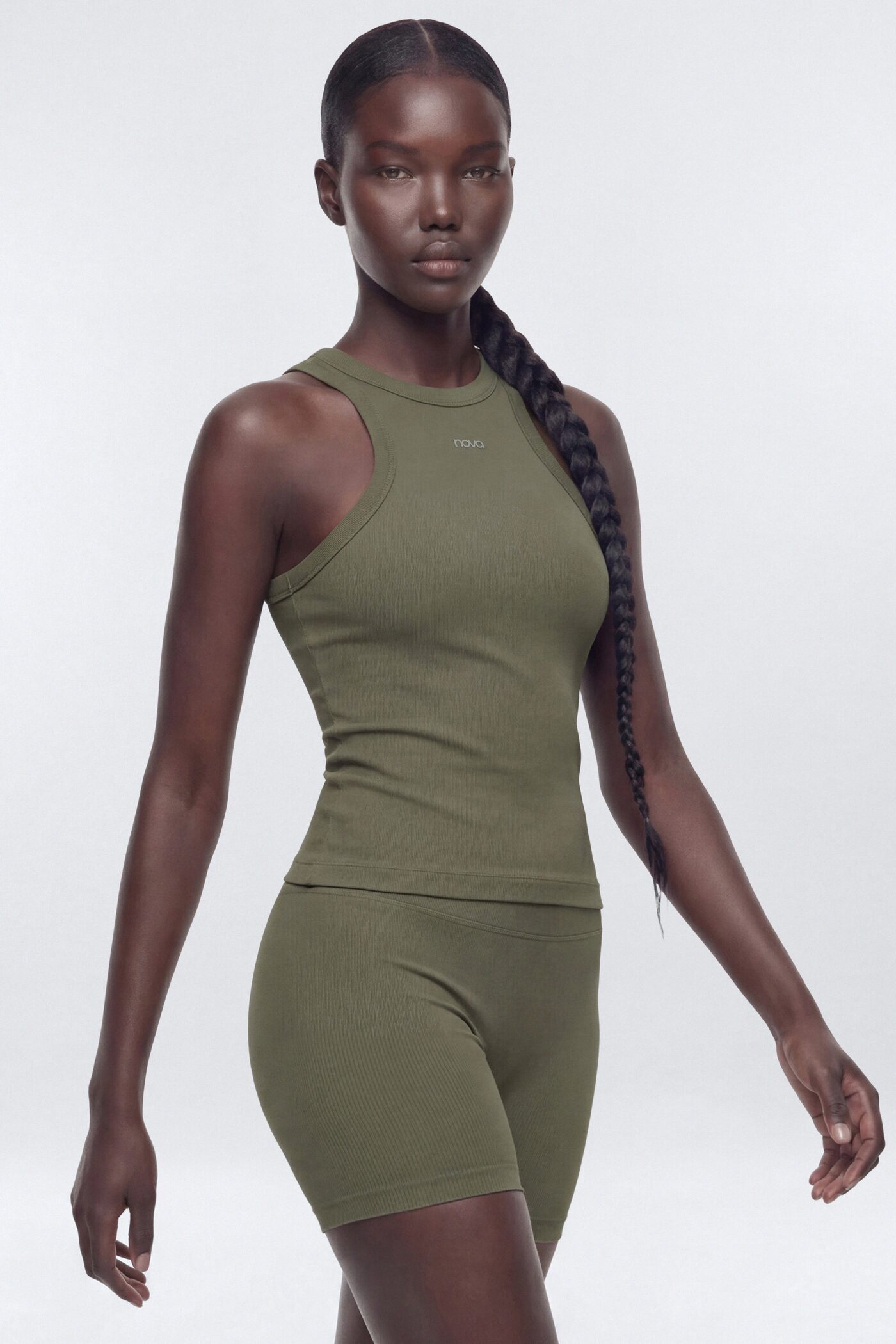 SeamlessLift™ Active Double Racer Tank - Moss