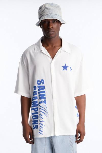 Saint Illusion Button Up Shirt - White