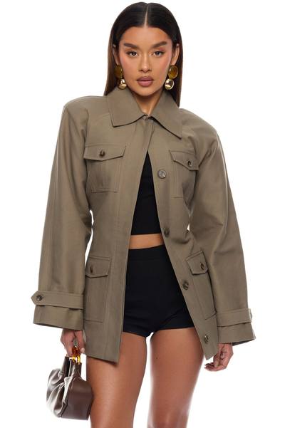 Marcella Belted Jacket - Olive